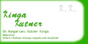 kinga kutner business card